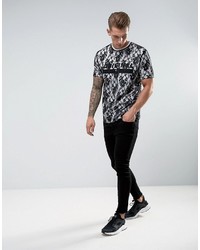 schwarzes bedrucktes T-shirt von Asos