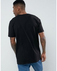 schwarzes bedrucktes T-shirt von Asos