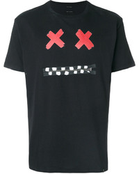 schwarzes bedrucktes T-shirt von Marc Jacobs