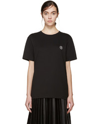 schwarzes bedrucktes T-shirt von Marcelo Burlon County of Milan