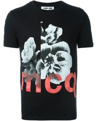 schwarzes bedrucktes T-shirt von McQ by Alexander McQueen