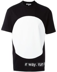 schwarzes bedrucktes T-shirt von McQ by Alexander McQueen