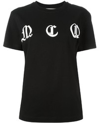 schwarzes bedrucktes T-shirt von McQ by Alexander McQueen