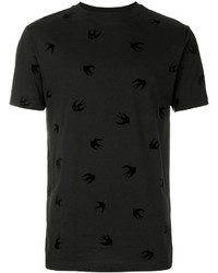 schwarzes bedrucktes T-shirt von McQ