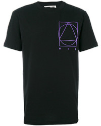 schwarzes bedrucktes T-shirt von McQ