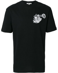 schwarzes bedrucktes T-shirt von McQ