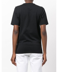 schwarzes bedrucktes T-shirt von Dsquared2