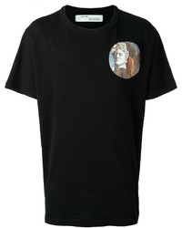 schwarzes bedrucktes T-shirt von Off-White