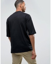 schwarzes bedrucktes T-shirt von Asos