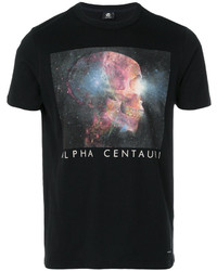 schwarzes bedrucktes T-shirt von Paul Smith