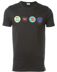 schwarzes bedrucktes T-shirt von Paul Smith