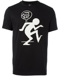 schwarzes bedrucktes T-shirt von Paul Smith