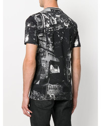 schwarzes bedrucktes T-shirt von Dolce & Gabbana