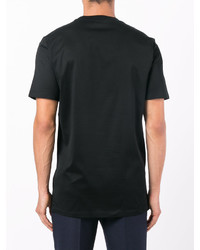 schwarzes bedrucktes T-shirt von Lanvin