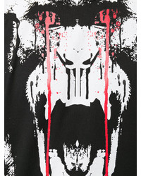 schwarzes bedrucktes T-shirt von Marcelo Burlon County of Milan