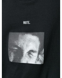 schwarzes bedrucktes T-shirt von Song For The Mute