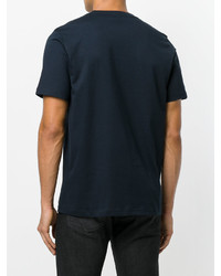 schwarzes bedrucktes T-shirt von Paul Smith