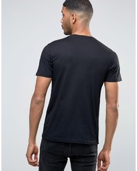 schwarzes bedrucktes T-shirt von Paul Smith