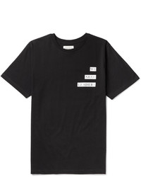 schwarzes bedrucktes T-shirt von Public School
