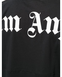 schwarzes bedrucktes T-shirt von Palm Angels