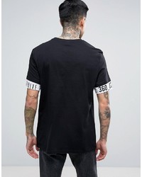 schwarzes bedrucktes T-shirt von Asos