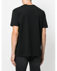 schwarzes bedrucktes T-shirt von Marcelo Burlon County of Milan