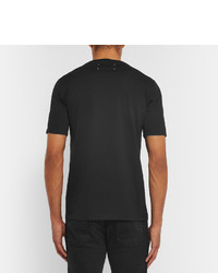 schwarzes bedrucktes T-shirt von Maison Margiela