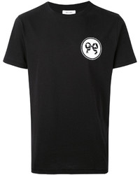 schwarzes bedrucktes T-shirt von Soulland