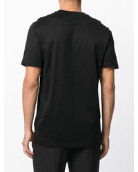 schwarzes bedrucktes T-shirt von Lanvin