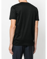 schwarzes bedrucktes T-shirt von Lanvin