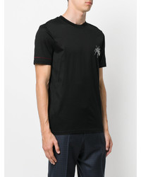 schwarzes bedrucktes T-shirt von Lanvin