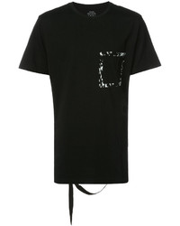 schwarzes bedrucktes T-shirt von Stampd