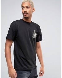 schwarzes bedrucktes T-shirt von Obey