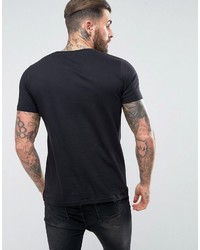 schwarzes bedrucktes T-shirt von Asos