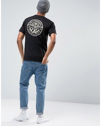 schwarzes bedrucktes T-shirt von Obey