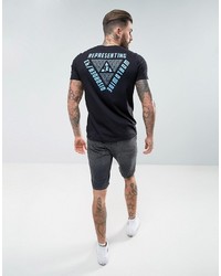 schwarzes bedrucktes T-shirt von Asos