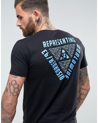 schwarzes bedrucktes T-shirt von Asos