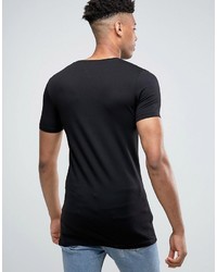 schwarzes bedrucktes T-shirt von Asos