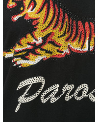 schwarzes bedrucktes T-shirt von P.A.R.O.S.H.