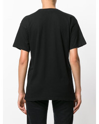 schwarzes bedrucktes T-shirt von P.A.R.O.S.H.