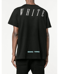 schwarzes bedrucktes T-shirt von Off-White