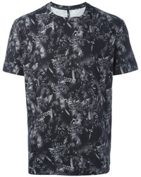 schwarzes bedrucktes T-shirt von Versus