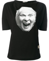 schwarzes bedrucktes T-shirt von Vivienne Westwood