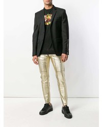 schwarzes bedrucktes Trägershirt von DSQUARED2