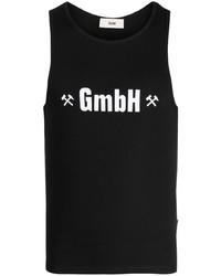 schwarzes bedrucktes Trägershirt von Gmbh