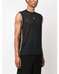 schwarzes bedrucktes Trägershirt von Versace
