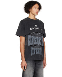 schwarzes bedrucktes Trägershirt von Givenchy
