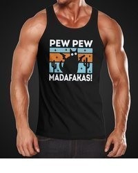 schwarzes bedrucktes Trägershirt von MoonWorks