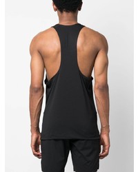 schwarzes bedrucktes Trägershirt von Nike
