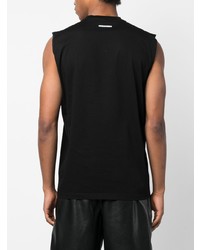 schwarzes bedrucktes Trägershirt von DSQUARED2